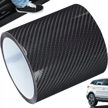 CARBONOVÁ PÁSKA FÓLIE SAMOLEPÍCÍ NA PRAHY AUTA 10CM 5M