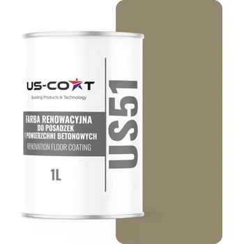 barva na zeď Akrylová Barva na betonu US-Coat 1 l RAL7034 LESKLÁ PRO NÁTĚR BETONOVÝCH POVRCHŮ polomatná