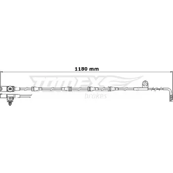 Brzdová destička Výstražný kontakt, opotřebení obložení TOMEX Brakes TX 31-33