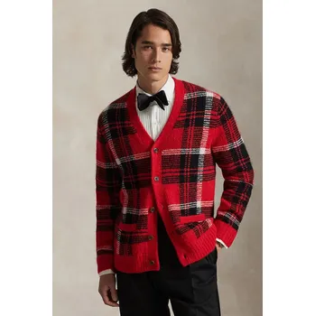 Dámský svetr Kardigan Polo Ralph Lauren 710980843 červená 33A, vel. S