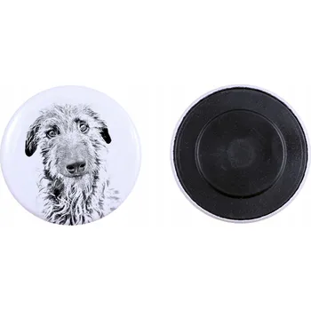 Obraz Pyrenejský ovčák - magnet s psím pozadím, výjimečně lehký, silný magnet