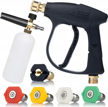 Příslušenství pro vysokotlaký čistič Pistole k tlakové myčce Rosfix s pěnovací tryskou 1000 ml a 5 tryskami