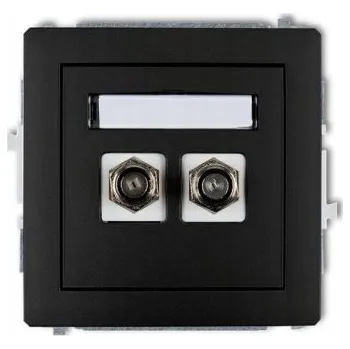 Elektrická zásuvka Anténní zásuvka nástěnná Karlik elektrotechnik černá