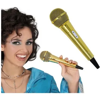 Party dekorace Zlatý mikrofon 20 cm