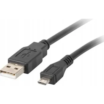 Datový kabel Kabel Lanberg USB - microUSB typ B 1,8 m černý