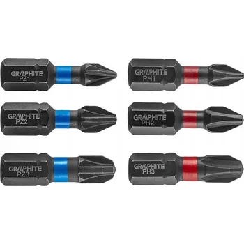 Bit Nárazové bity PH1/2/3, PZ1/2/3x25 mm 6 ks 56H540