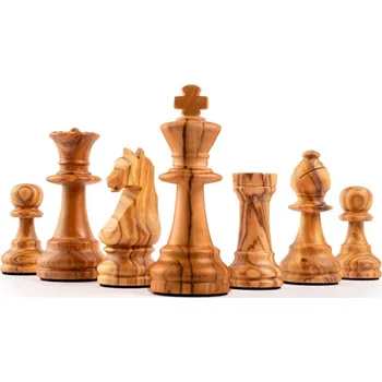 Šachy Black Olive Deluxe Staunton