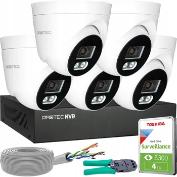 Bezpečnostní kamera Monitorovací sada 5 IP kamer 8MP 4K POE s detekcí osob a HDD 4TB