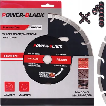 Řezný kotouč Diamantový kotouč segmentový POWER BLACK PB2001 230 x 22,2 mm