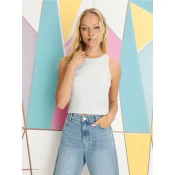 Dámské tričko Sinsay - Top - sříbrná - 003AU-SLV - 003AU-SLV-XXS-1