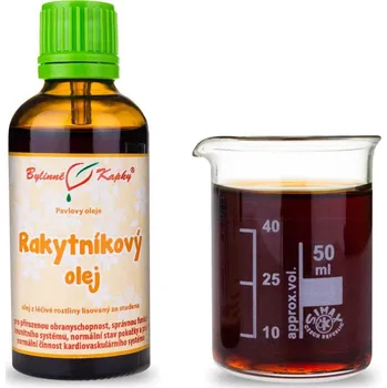 Doplněk stravy Bylinné kapky s.r.o. Rakytníkový olej 50 ml - přírodní za studena lisovaný - přírodní beta karoten
