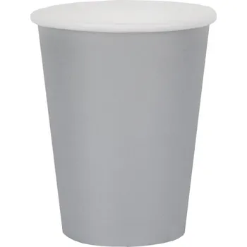 Party nádobí Santex Kelímky papírové stříbrné 250 ml 10 ks