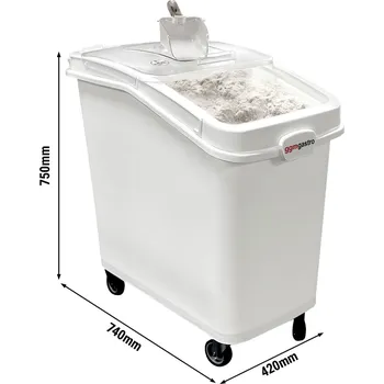 Pec na pizzu G.Gastro Vozík na mouku / polypropylenový vozík na přísady - 100L