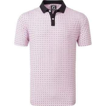 Pánské tričko FootJoy Circle Print, Black, Orchid, Violet, White XXL