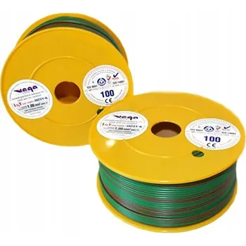 elektrický kabel Kabel LGY/H05V-K 1,00 mm2 100m Zeleno-Červený