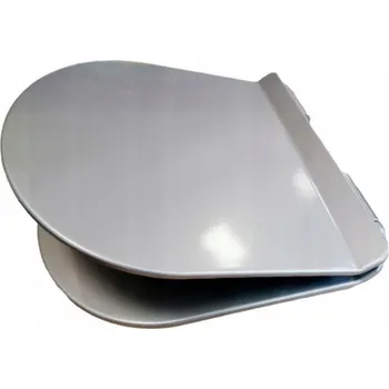 WC sedátko WC sedátko stříbrné šedé s pomalým sklápěním a odnímatelné