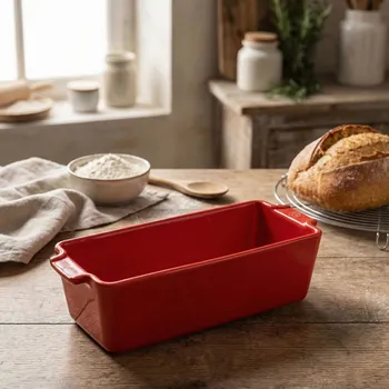 Forma na pečení PEUGEOT Appolia 31 x 12,5 cm červená - keramická forma na biskupský chlebíček