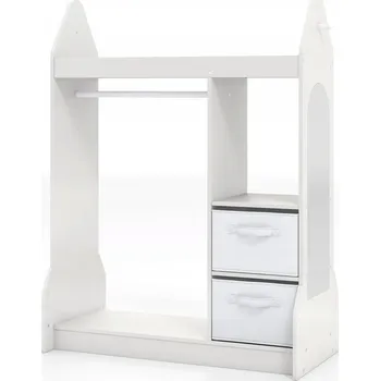 Šatní skříň Skříň Costway 81 x 107 x 38 cm bílá