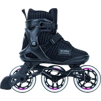 Kolečkové brusle Kolečkové Brusle tříkolové Story Epic Černo-růžové 37