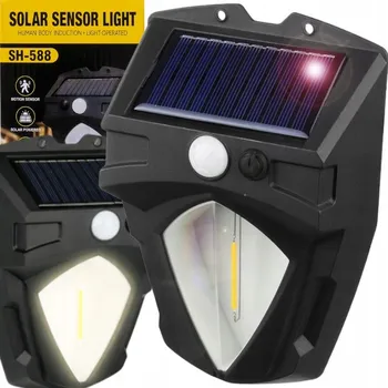 Venkovní osvětlení SOLÁRNÍ LAMPA LED VENKOVNÍ NÁSTĚNNÉ SVÍTIDLO S ČIDLEM POHYBU A SOUMRAKU