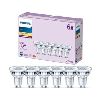 Žárovka PHILIPS sada 6x LED žárovka GU10 3,5W = 35W 2700K teplá bílá 255lm 36° 230V