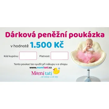 Dárkový potravinový koš Dárkový poukaz Mamitati.cz v hodnotě 1500kč