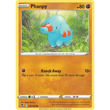 Sběratelská karetní hra Phanpy 091/195 - Silver Tempest Typ karty: Non-Holo