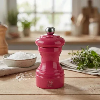Kuchyňský mlýnek PEUGEOT Bistrama Candy Rose 10 cm růžová - dřevěný ruční mlýnek na sůl