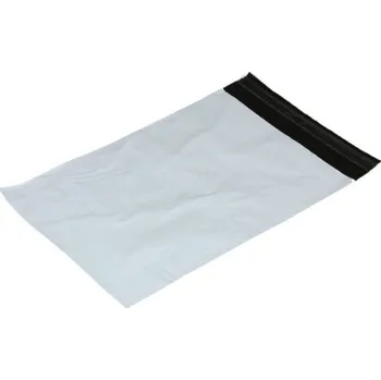 Obálka 100 ks - Obálka plastová samolepicí bílo-černá 225x325, tl. 0,06