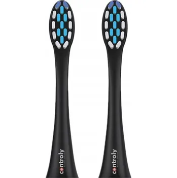 Náhradní hlavice k elektrickému kartáčku Náhradní Hlavice ke kartáčku CONTROLY Supersonic średnie czarne (2 ks)