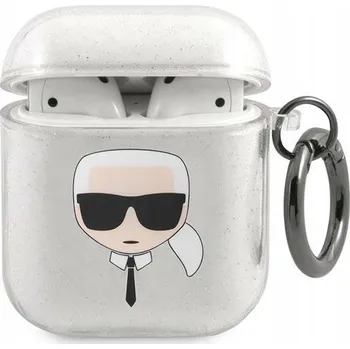 Příslušenství pro sluchátka Pouzdro na sluchátka Karl Lagerfeld pro AirPods 1/2 stříbrné