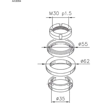 Nářadí na motocykly Ložiska řízení BUZZETTI 6064