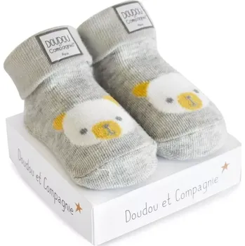 Hračka pro nejmenší Doudou et Compagnie Paris Doudou Ponožky univerzální 0/6 měs. 1 pár šedá