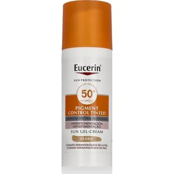 Přípravek na opalování Eucerin Sun Protection Pigment Control Tinted Gel-Cream SPF50+ opalovací a tónující gelový krém proti pigmentovým skvrnám 50 ml odstín Light pro ženy