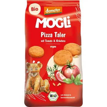 Cukrovinka MOGLi bio pizza krekry s rajčaty a bylinkami 125 g s certifikací Demeter