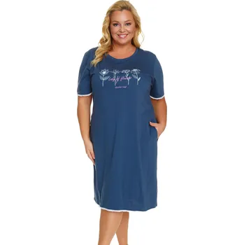 Dámská noční košile Dámská noční košile Doctor Nap TB.5366 Barva: Modrá - tmavě, Velikost: 2XL