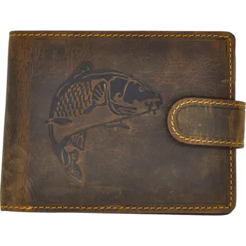 Peněženka GREEN DEED peněženka z pravé nubukové kůže hnědá - muž