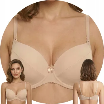Dámské spodní prádlo Vivisence 1089 béžová podprsenka s odepínacími ramínky 80D PUSH-UP