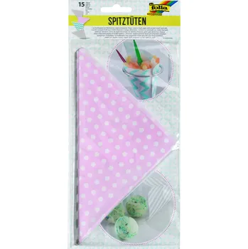 Papírové kornouty s potiskem - 15 ks