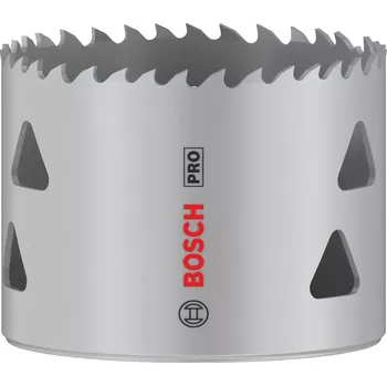 Pilová děrovka Vrtací korunka - děrovka na měkké dřevo, sádrokarton, plasty, kovové trubky a neželezné kovy Bosch PRO Multi Material - 65x44mm, 8% kobaltu, rychlořezná ocel, beznástrojový upínací systém Power Change Plus (2608901521)