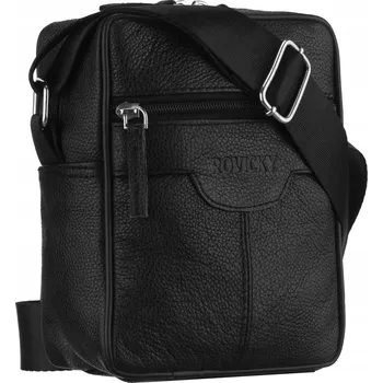 Kabelka Rovicky kabelka přes rameno z pravé kůže černá