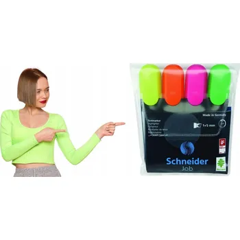 Zvýrazňovač vícebarevný Schneider, 4 ks