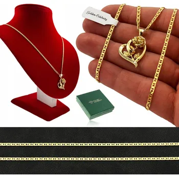 Řetízek Řetízek Golden Celebrity stříbro pozlacené 925 45,00 cm srdce