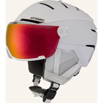 Atomic Lyžařská Helma Savor Gt Amid Visor, bílá / oranžová