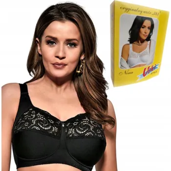 Dámské oblečení Viki Polovyztužená podprsenka bez kostic Nina 583 černá 75G