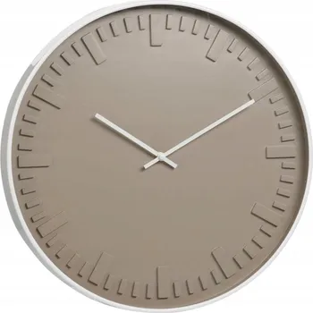Hodiny HODINY NÁSTĚNNÉ Ø 40 CM ŠEDÉ PLAST MINIMALISTICKÉ