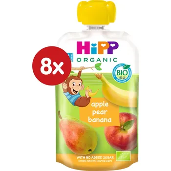 BIO Kapsička 100% ovoce Jablko-Hruška-Banán 8 x 100 g