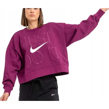 Dámská mikina Nike dámská sportovní mikina bez kapuce, přes hlavu, vel. S, fialová