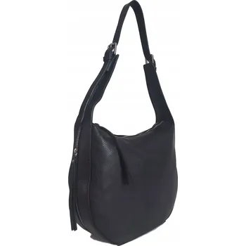 Kabelka Vera Pelle shopper kabelka z pravé kůže černá