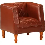 Klubové křeslo hnědé pravá kozí kůže IM_286616